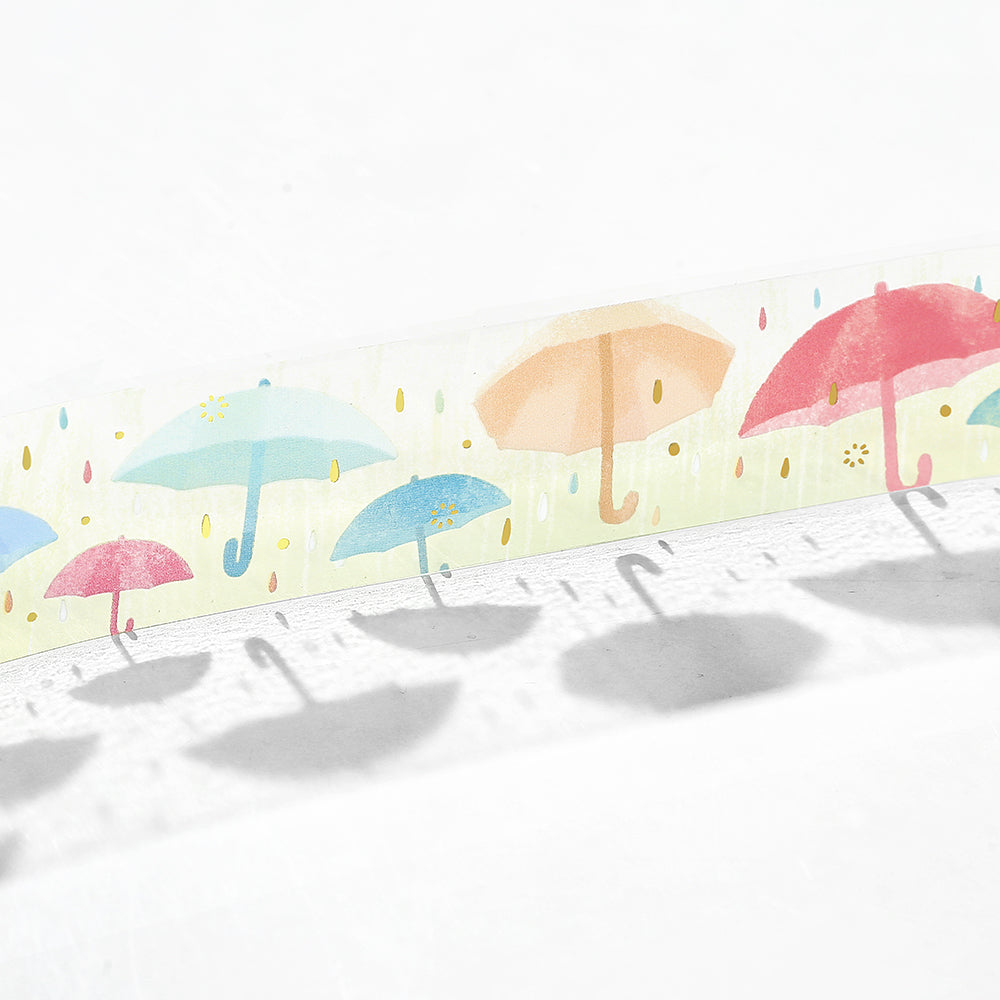 BGM Summer Limited Clear Tape - Colorful Umbrella — applied on surface
