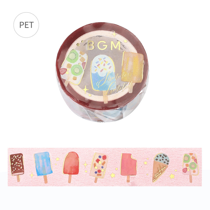BGM Summer Limited Clear Tape in Ice Cream — BGM clear tape — transparent adhesive tape, at Cityluxe Singapore