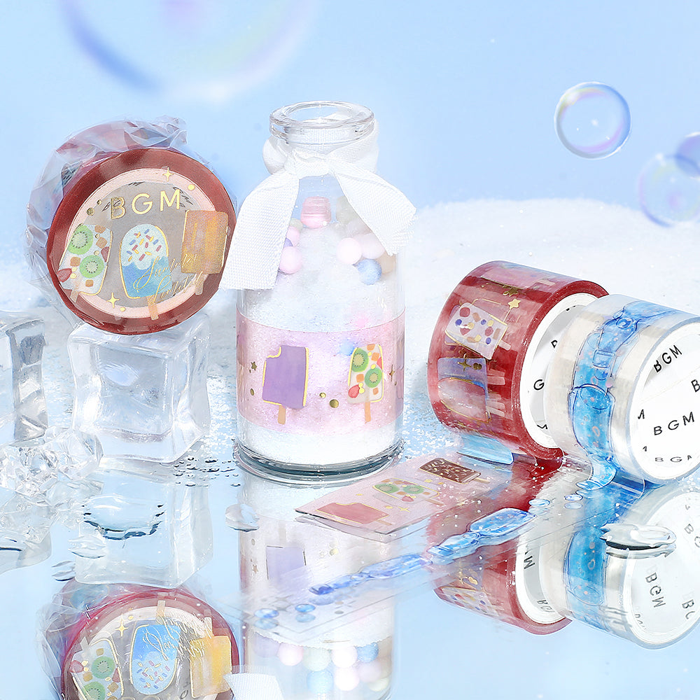 BGM Summer Limited Clear Tape in Ice Cream — BGM clear tape — transparent adhesive tape, at Cityluxe Singapore