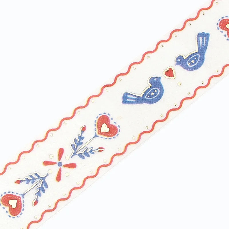 BGM Foil Stamping Masking Tape: Life in Vintage Embroidery — BGM washi tape — decorative Japanese paper tape for journaling and craft, at Cityluxe Singapore