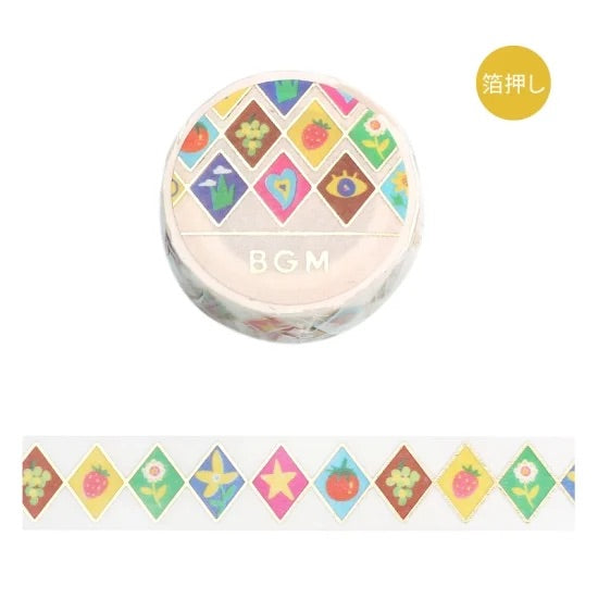 BGM Foil Stamping Masking Tape: Life in Colorful Miscellaneous Goods — BGM washi tape — decorative Japanese paper tape for journaling and craft, at Cityluxe Singapore
