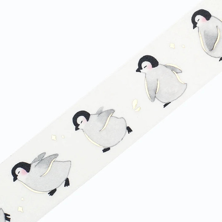 BGM Foil Stamping Masking Tape: Life - Running Penguin