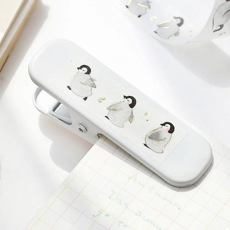 BGM Foil Stamping Masking Tape: Life - Running Penguin