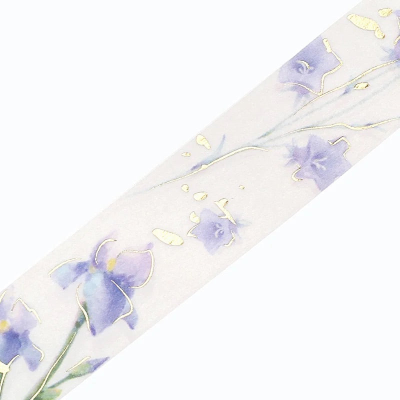 BGM Foil Stamping Masking Tape: Life in Natural/Purple — BGM washi tape — decorative Japanese paper tape for journaling and craft, at Cityluxe Singapore