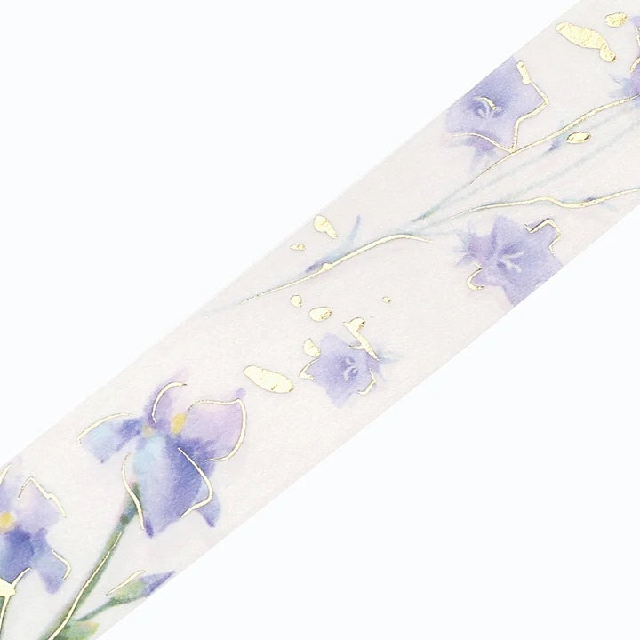 BGM Foil Stamping Masking Tape: Life in Natural/Purple — BGM washi tape — decorative Japanese paper tape for journaling and craft, at Cityluxe Singapore
