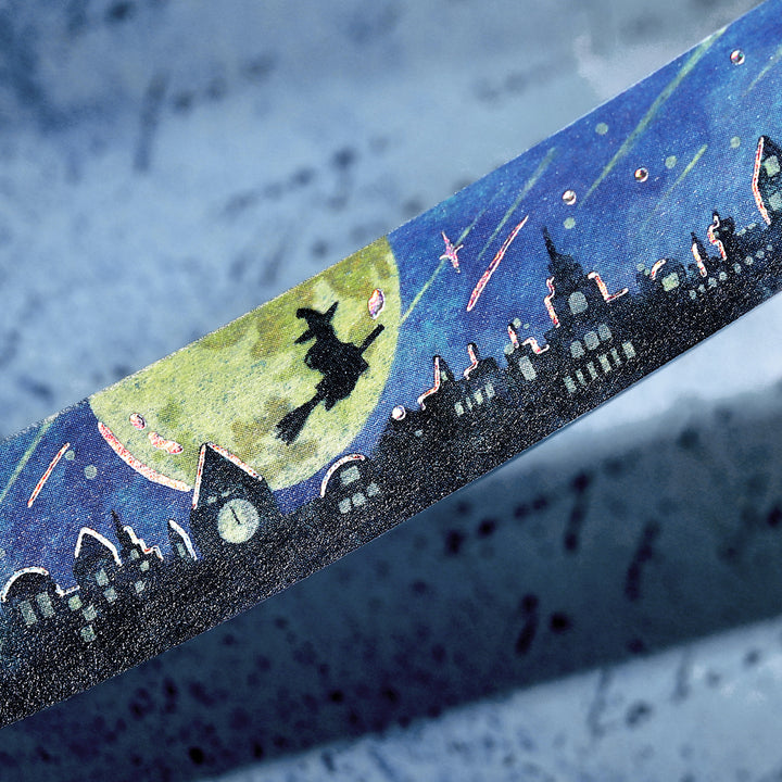 BGM Foil Stamping Masking Tape in A Town Where Witches Live — BGM washi tape — decorative Japanese paper tape for journaling and craft, at Cityluxe Singapore
