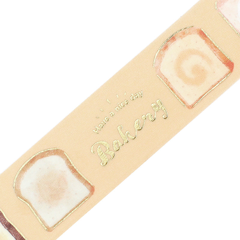 BGM Foil Stamping Masking Tape in Toast Everyday — BGM washi tape — decorative Japanese paper tape for journaling and craft, at Cityluxe Singapore