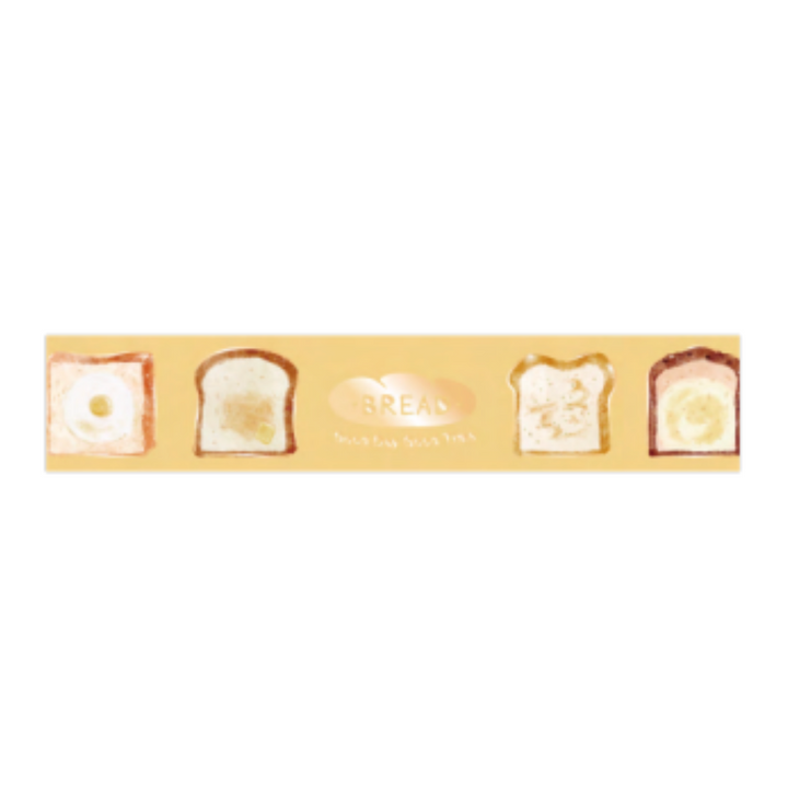 BGM Foil Stamping Masking Tape in Toast Everyday — BGM washi tape — decorative Japanese paper tape for journaling and craft, at Cityluxe Singapore