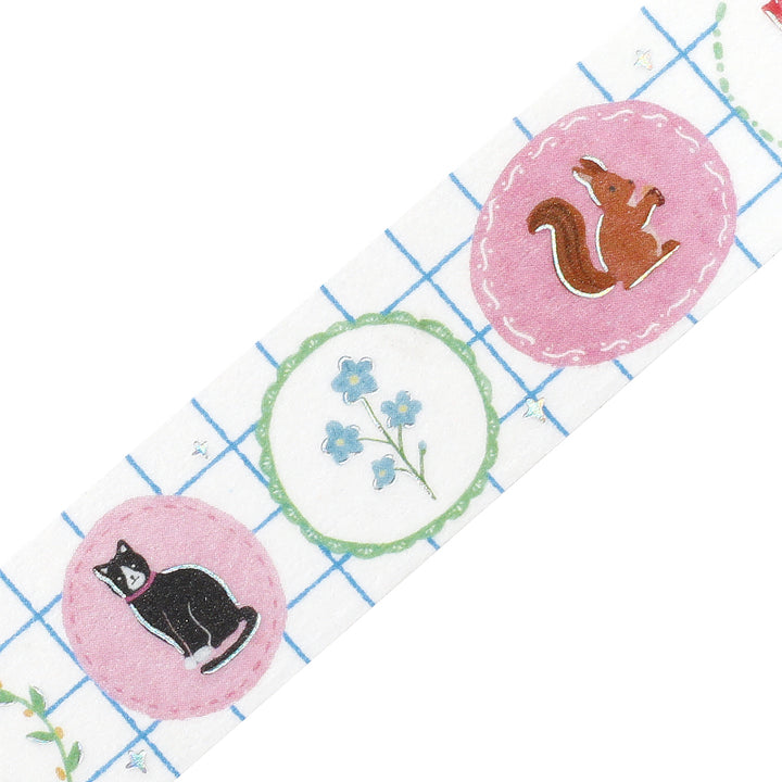 BGM Foil Stamping Masking Tape in Brooch — BGM washi tape — decorative Japanese paper tape for journaling and craft, at Cityluxe Singapore