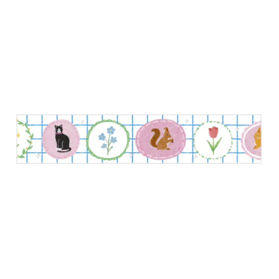 BGM Foil Stamping Masking Tape in Brooch — BGM washi tape — decorative Japanese paper tape for journaling and craft, at Cityluxe Singapore