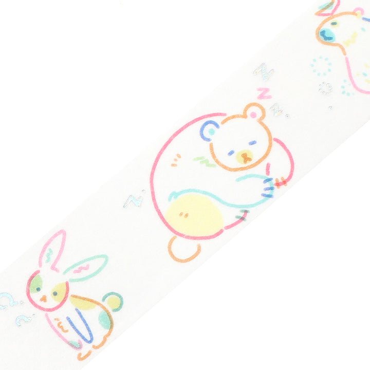 BGM Foil Stamping Masking Tape in Color Zoo — BGM washi tape — decorative Japanese paper tape for journaling and craft, at Cityluxe Singapore