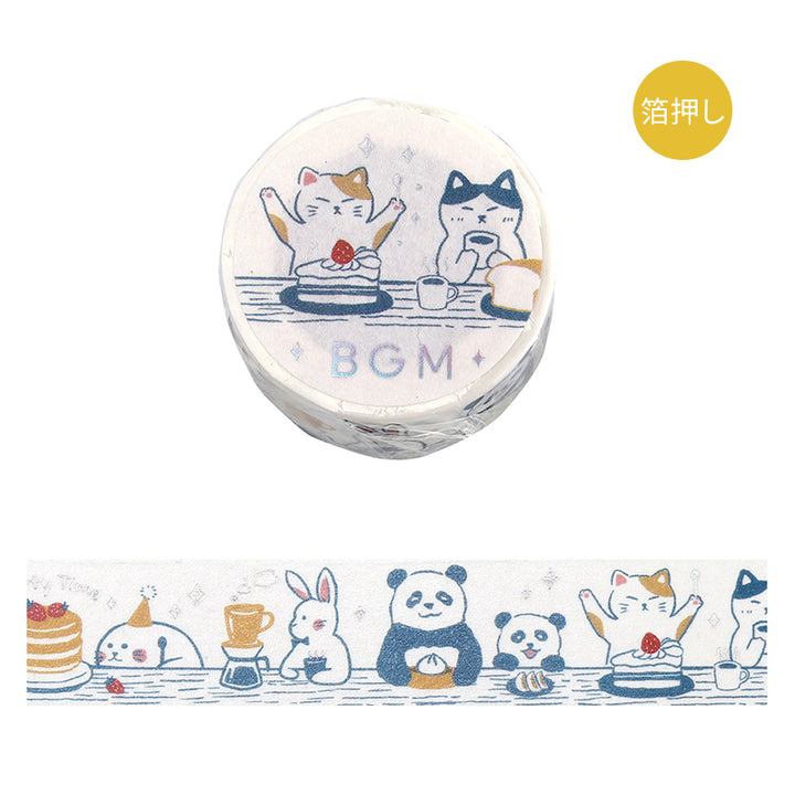 BGM Foil Stamping Masking Tape: Life in Dinner Party — BGM masking tape — decorative paper tape for journaling and scrapbooking, at Cityluxe Singapore