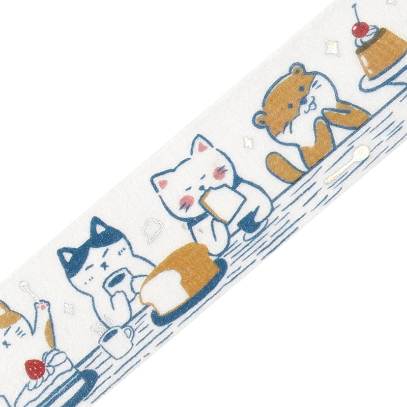 BGM Foil Stamping Masking Tape: Life in Dinner Party — BGM masking tape — decorative paper tape for journaling and scrapbooking, at Cityluxe Singapore