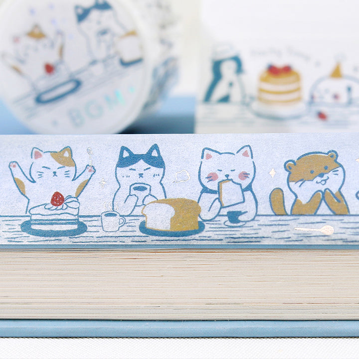 BGM Foil Stamping Masking Tape: Life in Dinner Party — BGM masking tape — decorative paper tape for journaling and scrapbooking, at Cityluxe Singapore