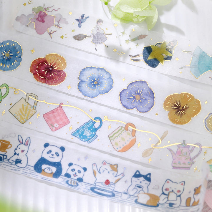 BGM Foil Stamping Masking Tape: Life in Dinner Party — BGM masking tape — decorative paper tape for journaling and scrapbooking, at Cityluxe Singapore