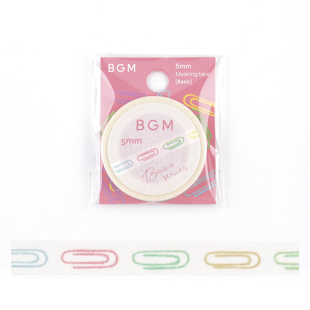 BGM Foil Stamping Masking Tape: Life in Clip — BGM washi tape — decorative Japanese paper tape for journaling and craft, at Cityluxe Singapore