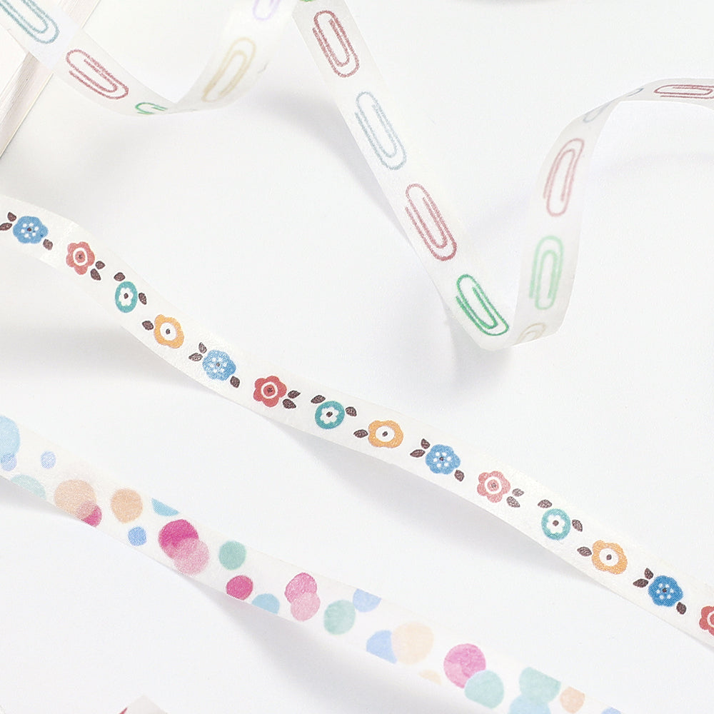 BGM Foil Stamping Masking Tape: Life in Clip — BGM washi tape — decorative Japanese paper tape for journaling and craft, at Cityluxe Singapore