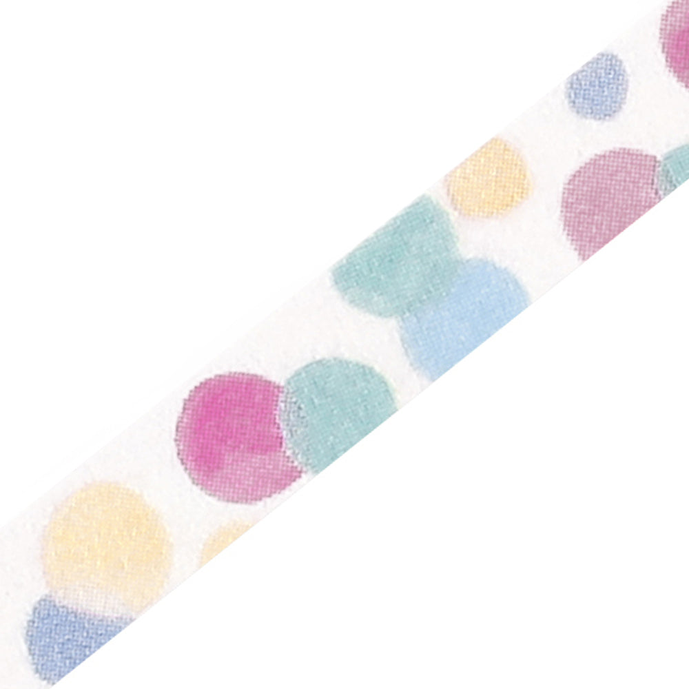 BGM Foil Stamping Masking Tape: Life in Colorful Polka Dots — BGM washi tape — decorative Japanese paper tape for journaling and craft, at Cityluxe Singapore