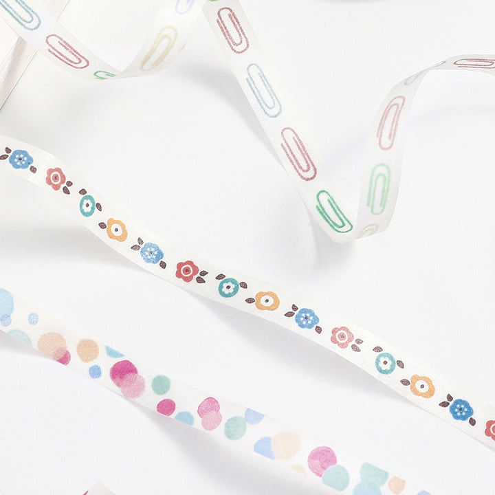 BGM Foil Stamping Masking Tape: Life in Colorful Polka Dots — BGM washi tape — decorative Japanese paper tape for journaling and craft, at Cityluxe Singapore