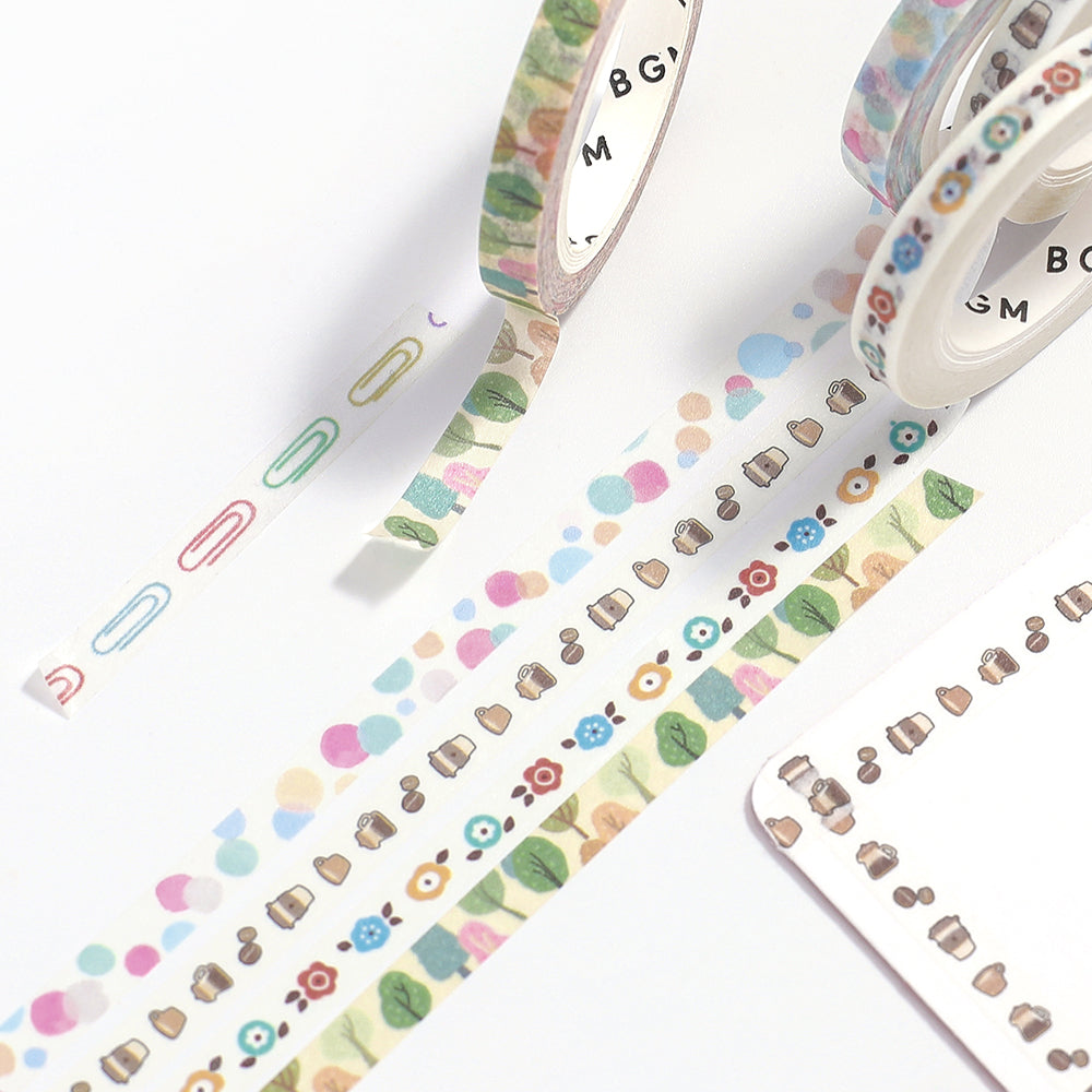 BGM Foil Stamping Masking Tape: Life in Colorful Polka Dots — BGM washi tape — decorative Japanese paper tape for journaling and craft, at Cityluxe Singapore