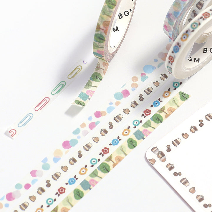 BGM Foil Stamping Masking Tape: Life in Colorful Polka Dots — BGM washi tape — decorative Japanese paper tape for journaling and craft, at Cityluxe Singapore