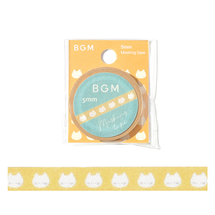 BGM Foil Stamping Masking Tape: Life in Cats — BGM washi tape — decorative Japanese paper tape for journaling and craft, at Cityluxe Singapore