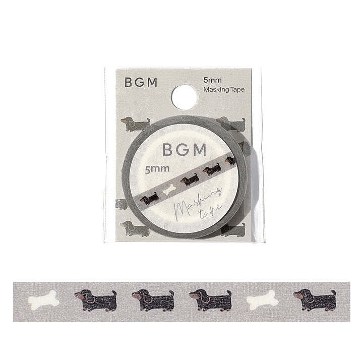 BGM Foil Stamping Masking Tape: Life - Dachshunts