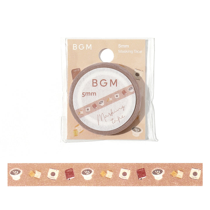 BGM Foil Stamping Masking Tape: Life in Hobby Time — BGM washi tape — decorative Japanese paper tape for journaling and craft, at Cityluxe Singapore
