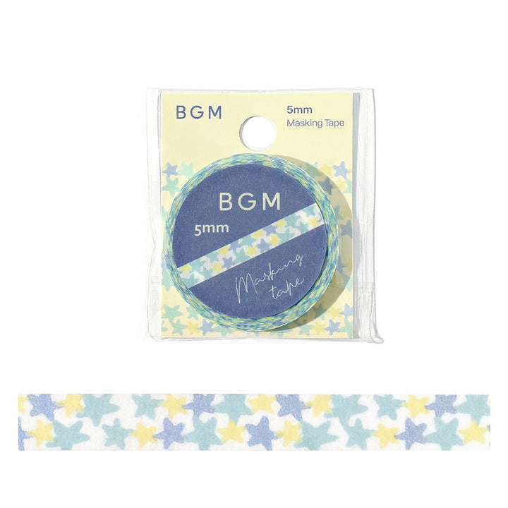 BGM Foil Stamping Masking Tape: Life in Star Dreams — BGM washi tape — decorative Japanese paper tape for journaling and craft, at Cityluxe Singapore