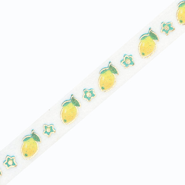 Load image into Gallery viewer, BGM Foil Stamping Masking Tape - Lemon and Flowers
