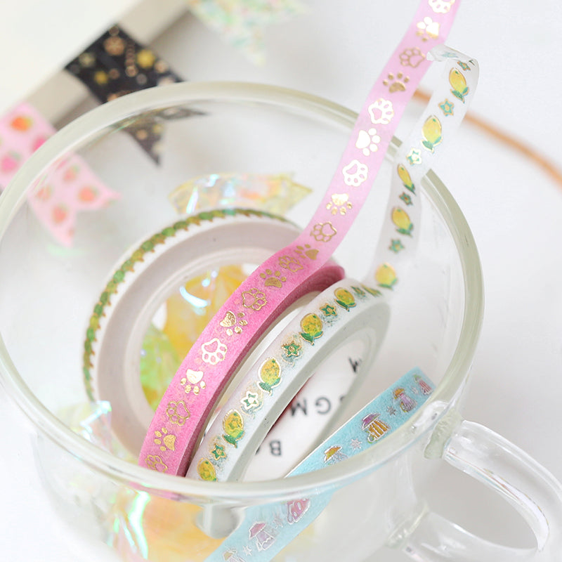 BGM Foil Stamping Masking Tape - Lemon and Flowers