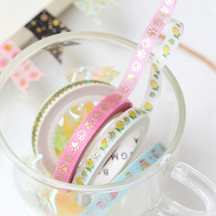 BGM Foil Stamping Masking Tape - Lemon and Flowers