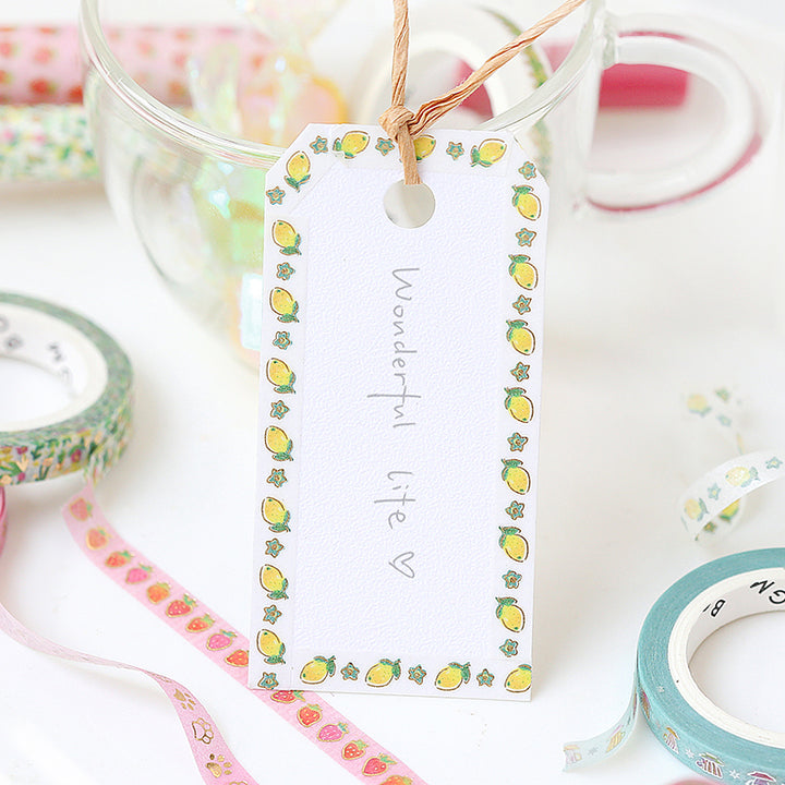 BGM Foil Stamping Masking Tape - Lemon and Flowers