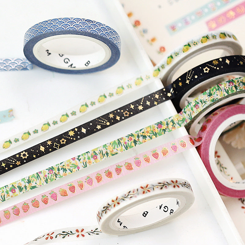 BGM Foil Stamping Masking Tape - Lemon and Flowers
