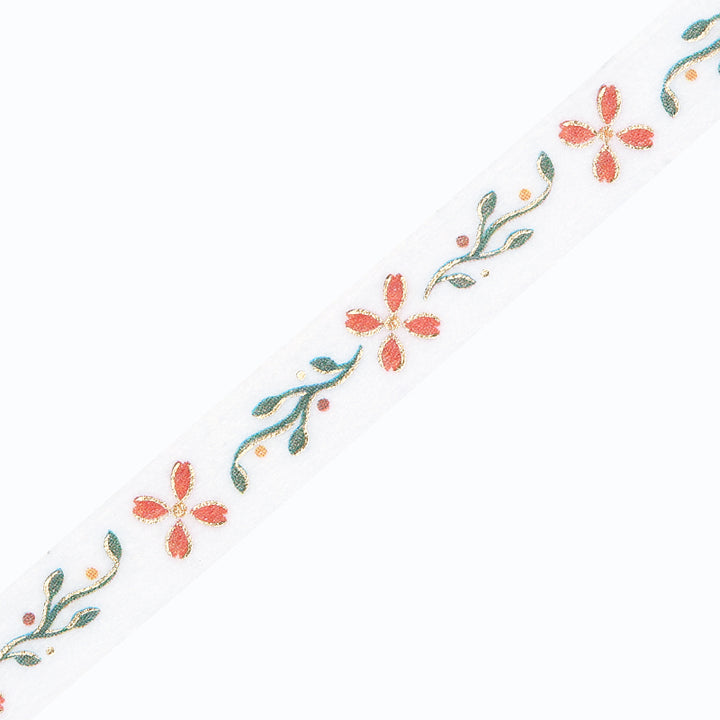 BGM Foil Stamping Masking Tape in Retro Pattern — BGM masking tape — decorative paper tape for journaling and scrapbooking, at Cityluxe Singapore