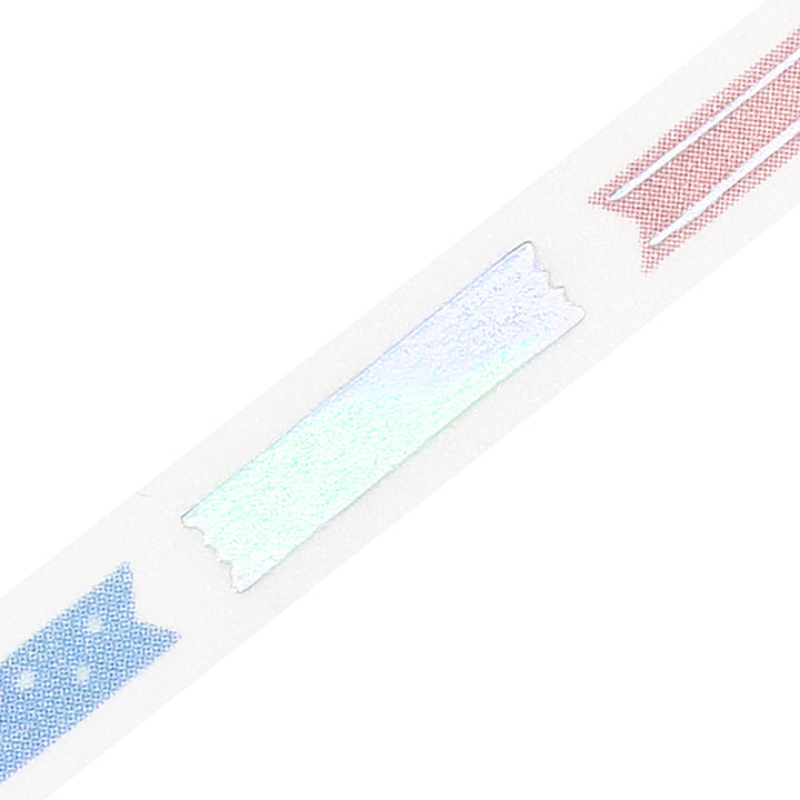 BGM Foil Stamping Masking Tape: Life in Ribbon Index — BGM washi tape — decorative Japanese paper tape for journaling and craft, at Cityluxe Singapore