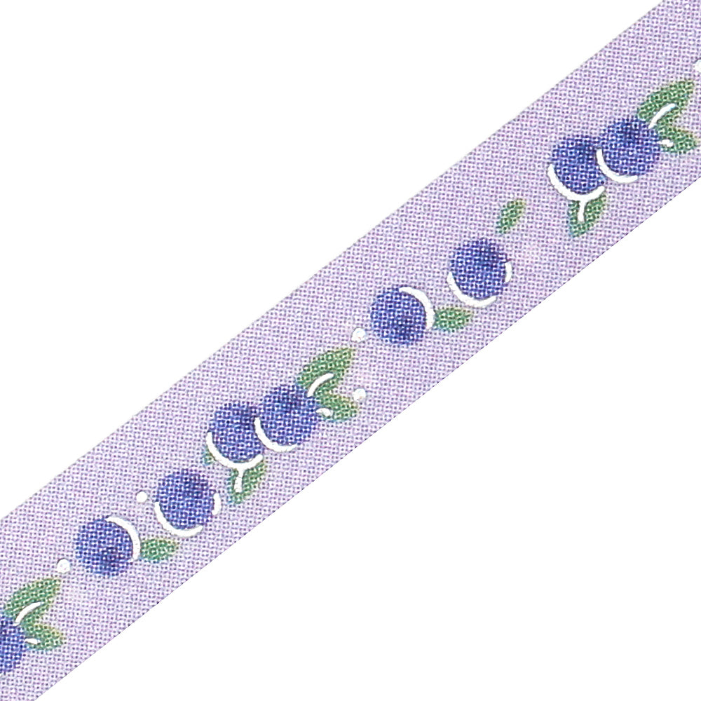 BGM Foil Stamping Masking Tape: Life in Blueberry — BGM washi tape — decorative Japanese paper tape for journaling and craft, at Cityluxe Singapore