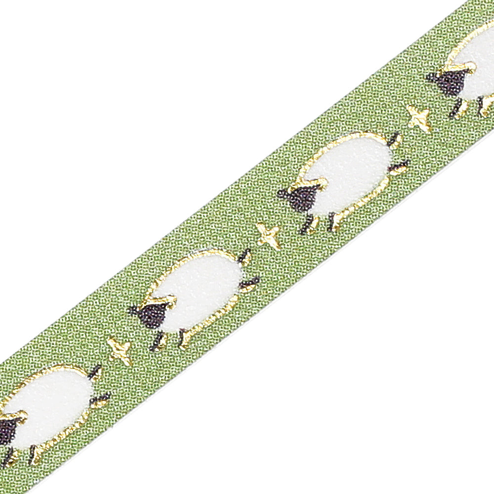 BGM Foil Stamping Masking Tape: Life in Running Sheep — BGM washi tape — decorative Japanese paper tape for journaling and craft, at Cityluxe Singapore