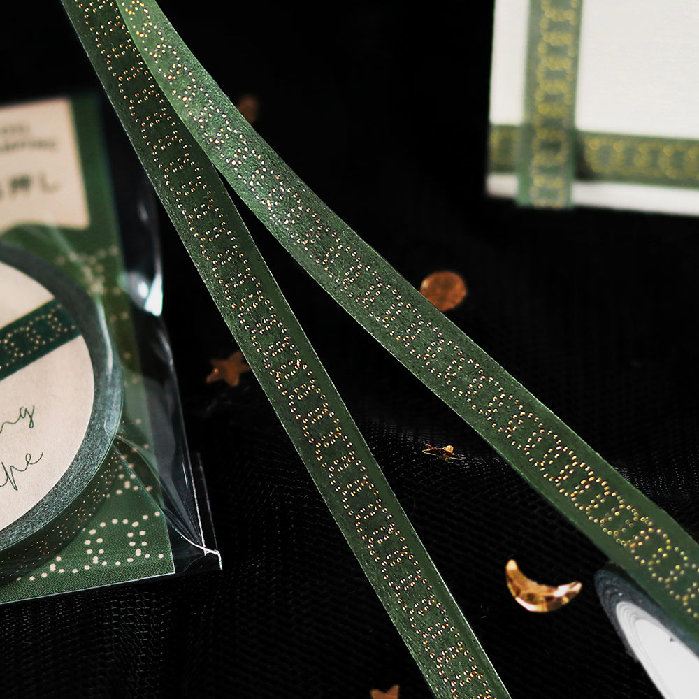 BGM Foil Stamping Masking Tape: Life in Round and Round — BGM washi tape — decorative Japanese paper tape for journaling and craft, at Cityluxe Singapore
