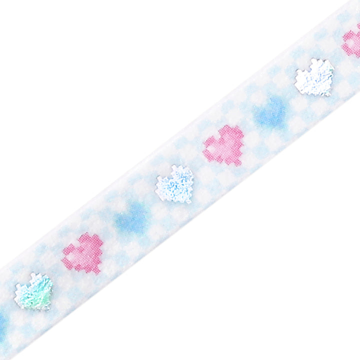 BGM Foil Stamping Masking Tape: Life in Pounding Heart — BGM washi tape — decorative Japanese paper tape for journaling and craft, at Cityluxe Singapore