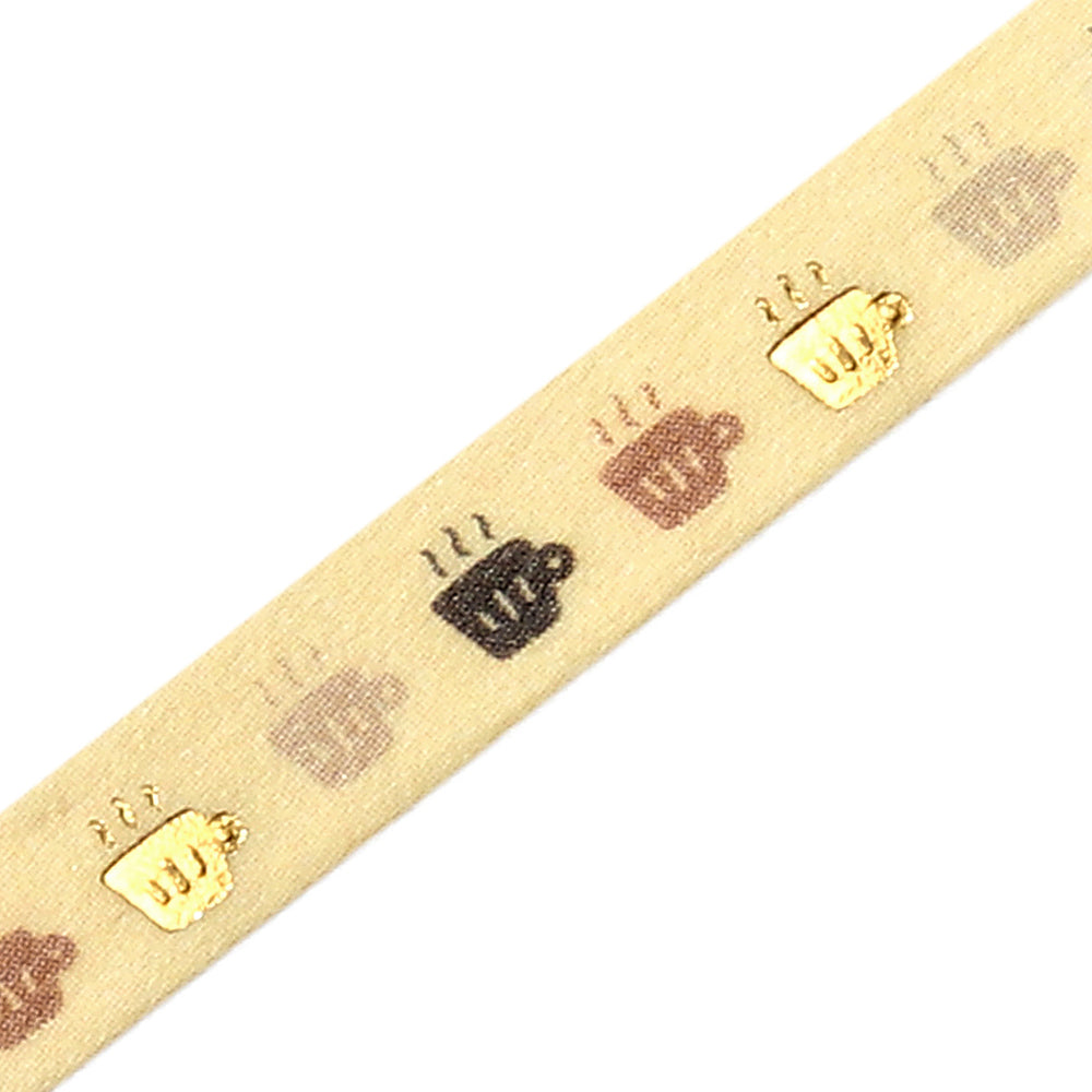 BGM Foil Stamping Masking Tape: Life in Tea Time — BGM washi tape — decorative Japanese paper tape for journaling and craft, at Cityluxe Singapore
