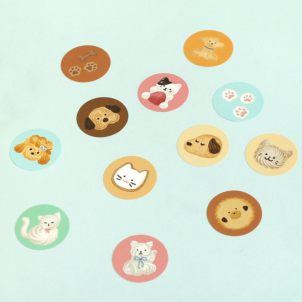 BGM Roll Sticker: Fluffy Animals — detail view