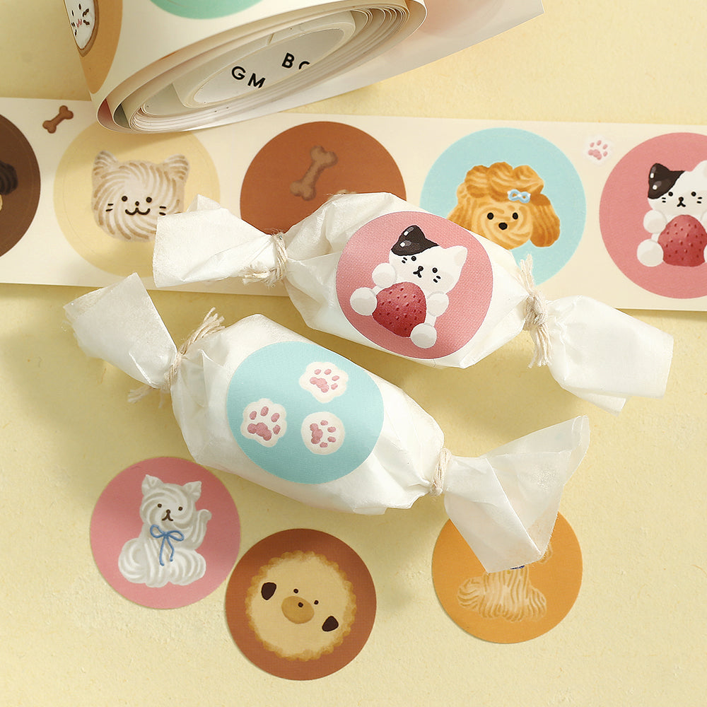BGM Roll Sticker: Fluffy Animals — with packaging