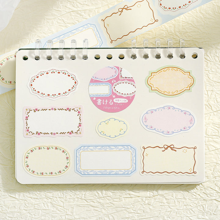 BGM Roll Sticker: Writable - Flower Frame — detail view