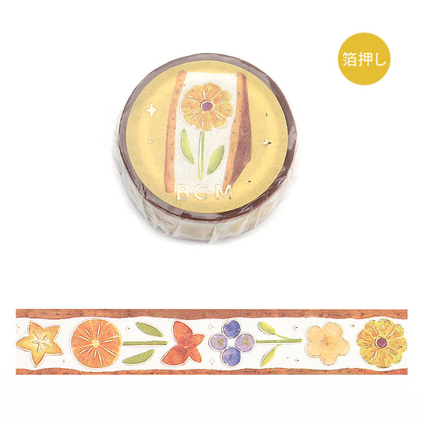 Load image into Gallery viewer, BGM Foil Stamping Masking Tape: Fruit Sandwich - Flower
