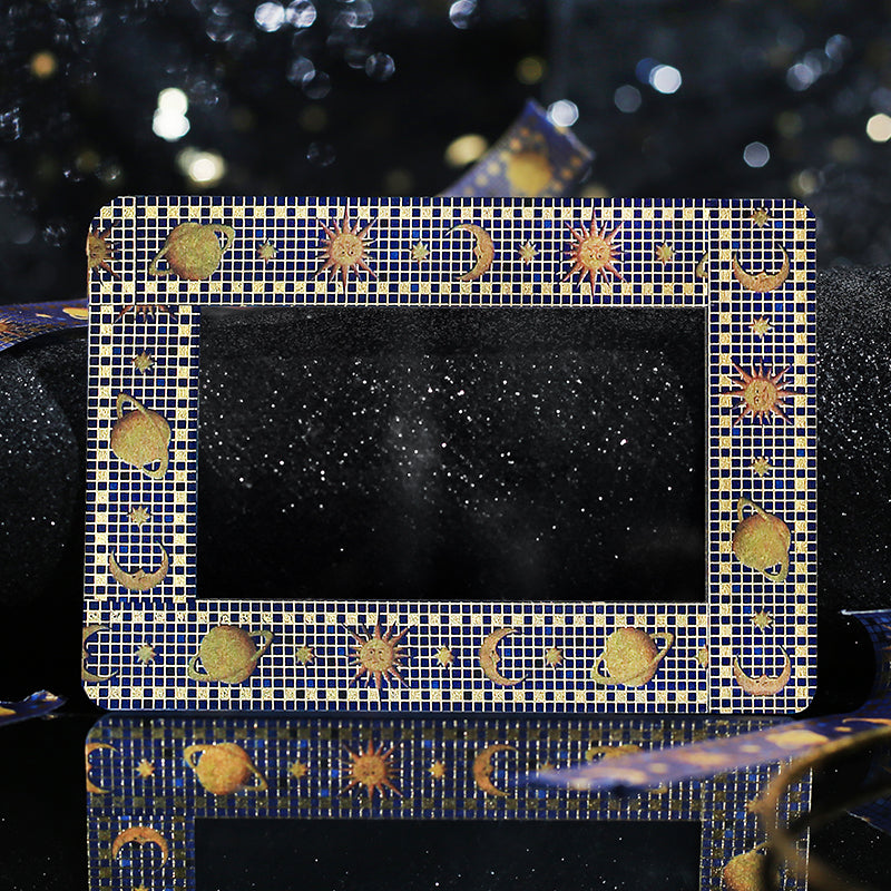 BGM Foil Stamping Masking Tape: Tile Art in Universe — BGM masking tape — decorative paper tape for journaling and scrapbooking, at Cityluxe Singapore