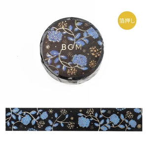 BGM Foil Stamping Masking Tape: Flower Pattern - Hydrangea