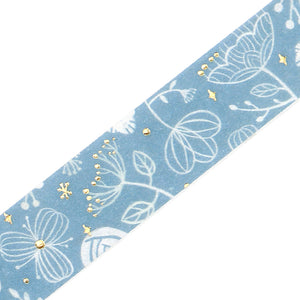 BGM Foil Stamping Masking Tape: Kusabana Techo - Blue Transparent