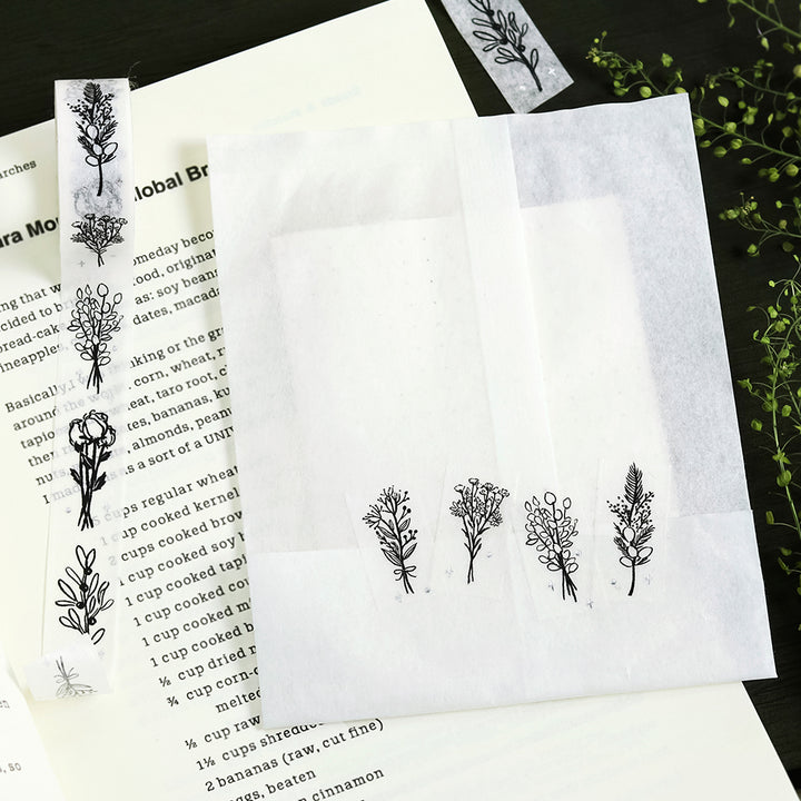 BGM Foil Stamping Masking Tape: Monotone in Swag’ — BGM washi tape — decorative Japanese paper tape for journaling and craft, at Cityluxe Singapore