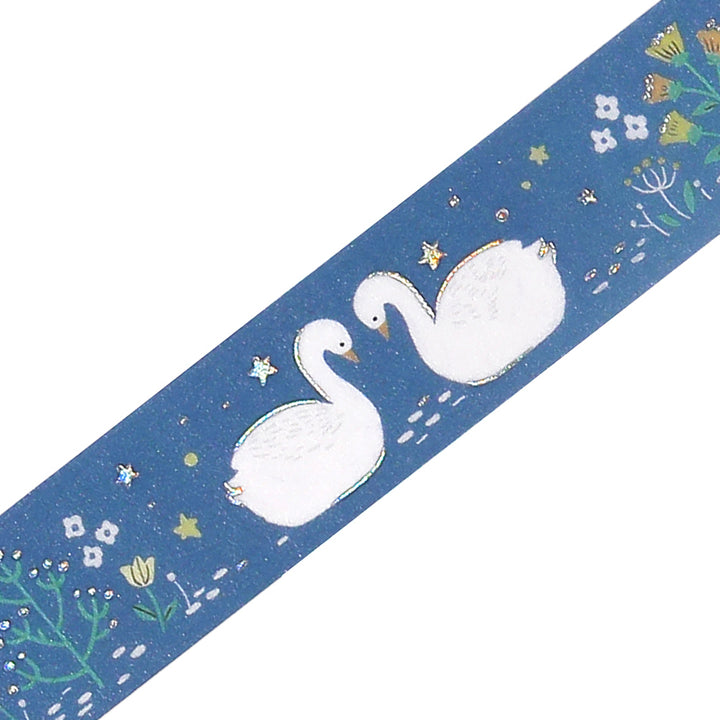 BGM Foil Stamping Masking Tape: Nordic Forest - Swan Lake